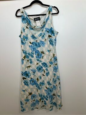 Vintage Jolibel Cowl Neck Chiffon Dress | 16